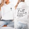 Fall for Jesus Casual Women's Hoodies Christian Fall Hoodie Design Sweatshirts Fleece Pullovers Autumn Faith Quote Streetwear