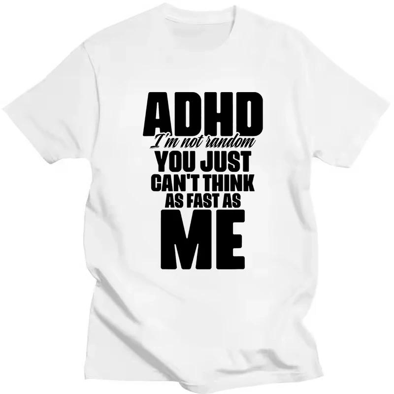 

ADHD Letter Graphic Print Tshirt Unisexs Clothing Summer Casual Fashion Streetwear Tops Women ONeck Short Sleeve Tshirts S