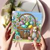 6Pcs Easter Egg Bunny Diamond Painting Greeting Card Kit Daily Wish Card for Friends 5D DIY Greeting Card for Easter Party Gift