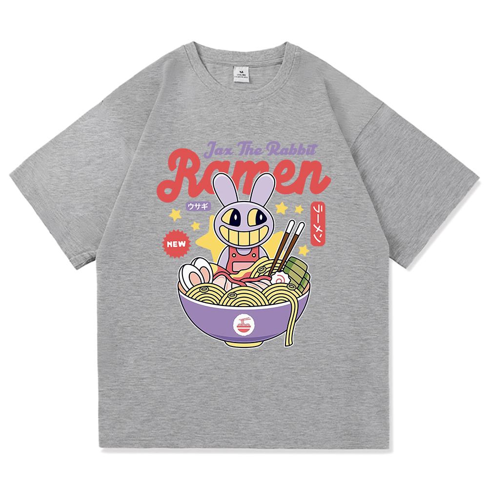 Uimitorul Circ Digital Jax Ramen Tricou Modă Bărbați Amuzant Caine Pomni Tricou Unisex Drăguț Iepure Tăiței Bumbac Tricouri