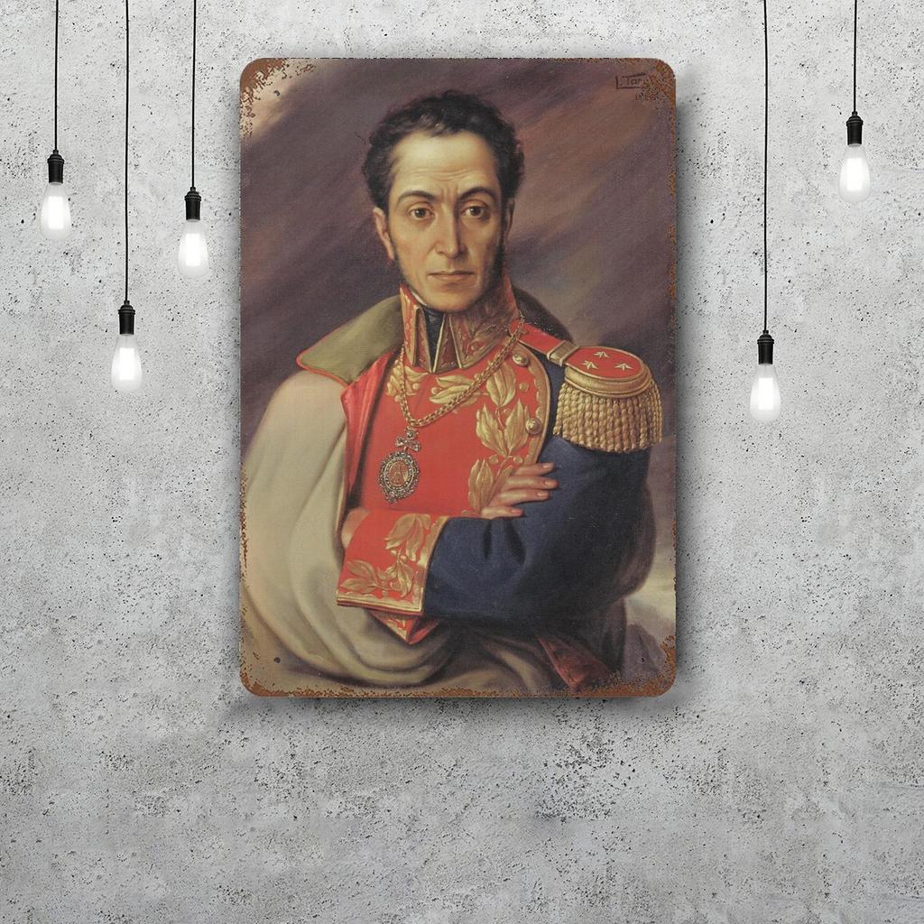 Simon Bolivar Metallschilder Wanddeko Vintage Blechschilder Captain Metallposter Dekor für Bar Kneipe Club Wanddekoration