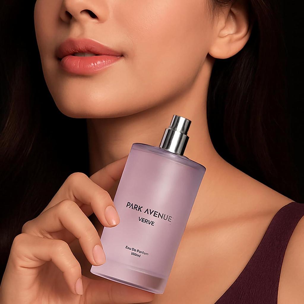 Park Avenue Verve EDP Women| Long Lasting Perfume for Woman | Pear, Lavender, Jasmine, Musk & Vanilla| Warm, Sweet, and Musky Fragrance