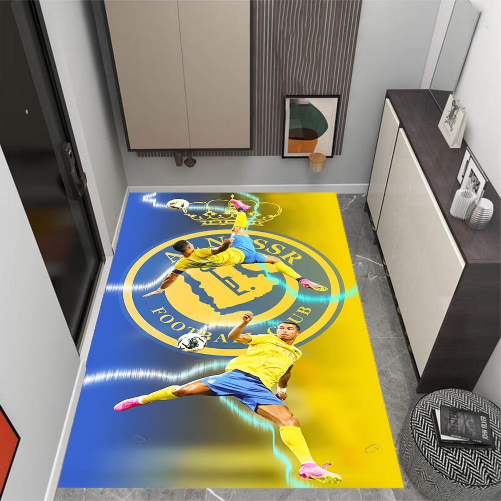 Football Players Action Carpet Suitable for Decorate Room Game Room Study Room Entryway Antislip Carpet Decorate Offices Spiritual Gift