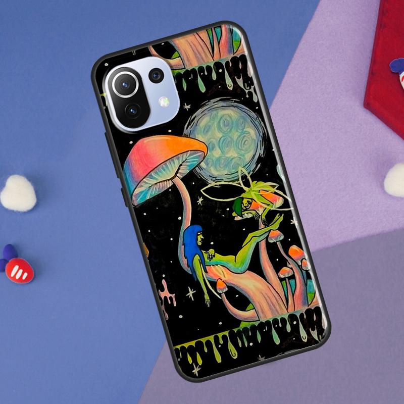 Psychedelic Mushrooms Florals Cover For Xiaomi 14 13 Ultra 11T 12T 13T 14T Pro POCO X7 Pro X3 X5 F3 F5 F6 M6 X6 Pro Case