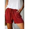Casual Wide Leg Loose Shorts Summer New Women's High Waisted Elastic Lace Up Shorts