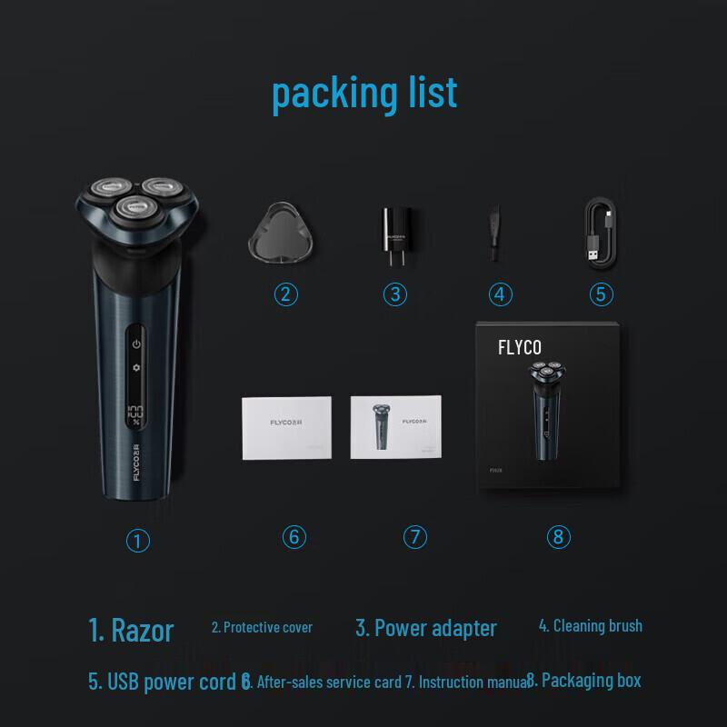 Flyco FS928 Smart Electric Shaver CN Plug (adapter Included)