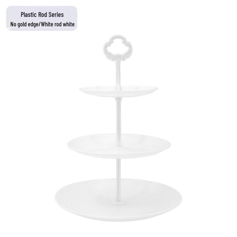 Jiante Трехуровневая вращающаяся тарелка для фруктов в простом стиле