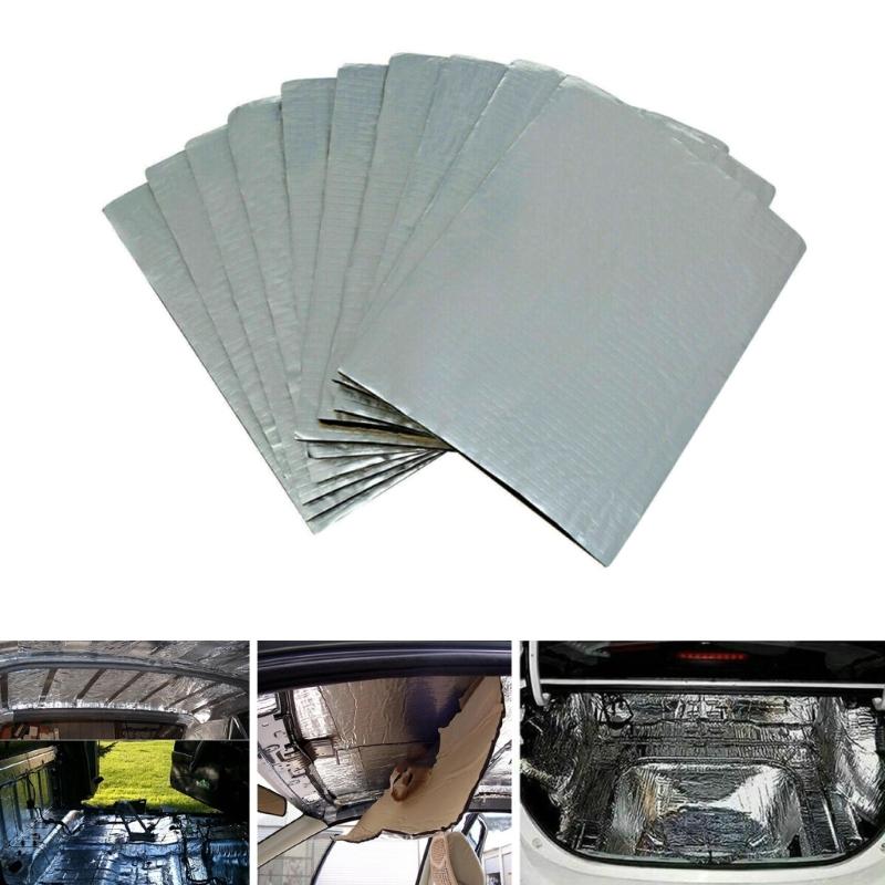 Car Sound Deadener,9.8''x7'',10 Sheets for Car Truck Acoustic Absorption Deadener Heatproof Soundproof Mat