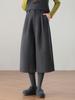 Winter 2025 New Arrival High-Waisted Wide-Leg Wool Pants - Coffee Color, Loose Fit, Slimming Petite Cropped Casual Style for Women
