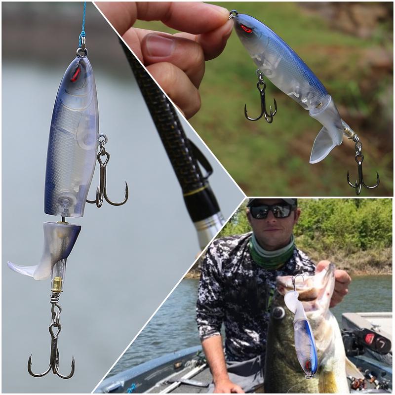 Nalucă de pescuit cu 2 secțiuni Momeală tare Wobbler Minnow Bait Crank Popper Swimbait Aparatură de pescuit