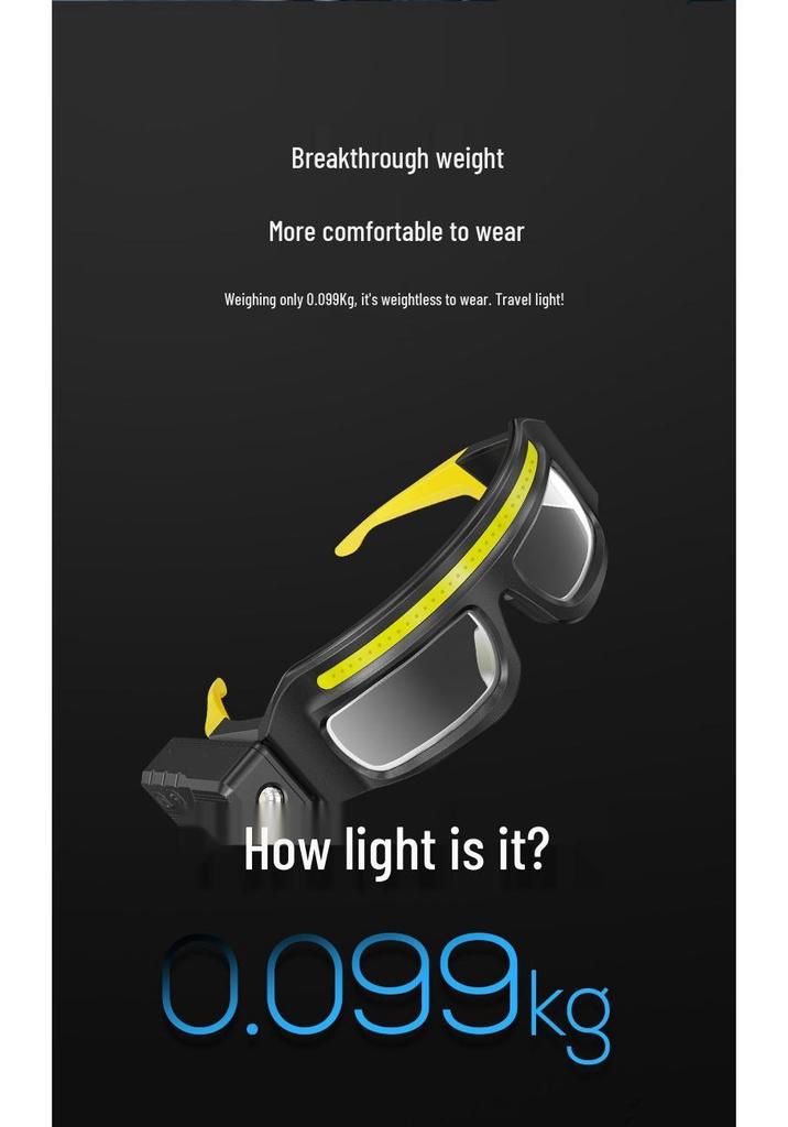 XTE Multifunctional Induction Headlamp: Compact, Rechargeable Via Type-C, with Warning Light