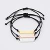 Engravable Geometric Stainless Steel Oval Woven Bracelet