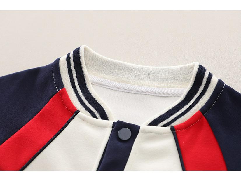 Toddler Boys' 2024 Spring/Autumn Three-Piece Set: Fashionable Baseball Jacket and Clothing