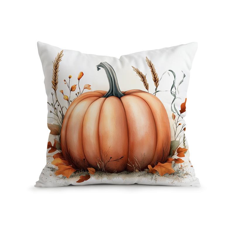 Home Decor Hello Fall & Pumpkin Patterned Pillow Covers Pattern Cushion Cover Suitable for Sofa Bedroom Car Pillow Cover