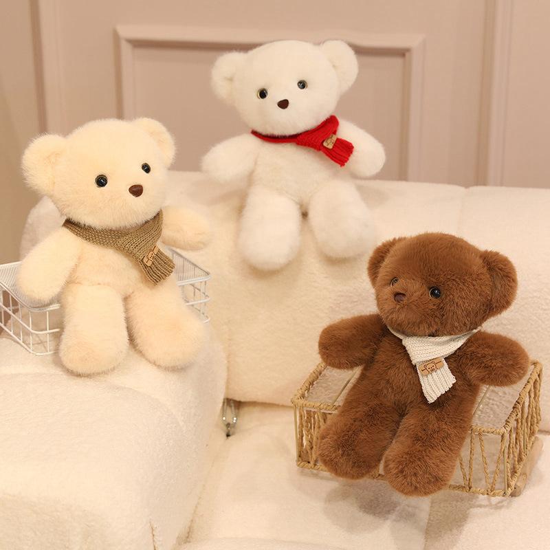 Cute Scarf Teddy Bear Doll Plush Toy Cute Bear Hug Bear Doll Girl Soothing Rag Doll