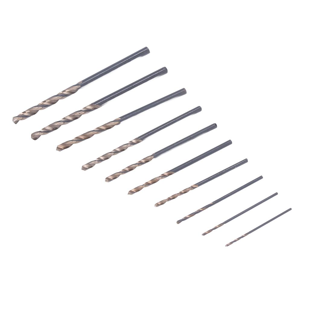 0.8-3.0mm HSS Drill Bit Set High Speed Steel Portable Drilling Carving Hole Punching for Walnut Beeswax Wood Hardened Metal Stainless Steel