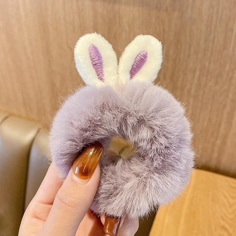 Plush Pig Intestine Hair Tie – Milk Coffee Color: 2025 Christmas Autumn Winter Series Hair Accessories