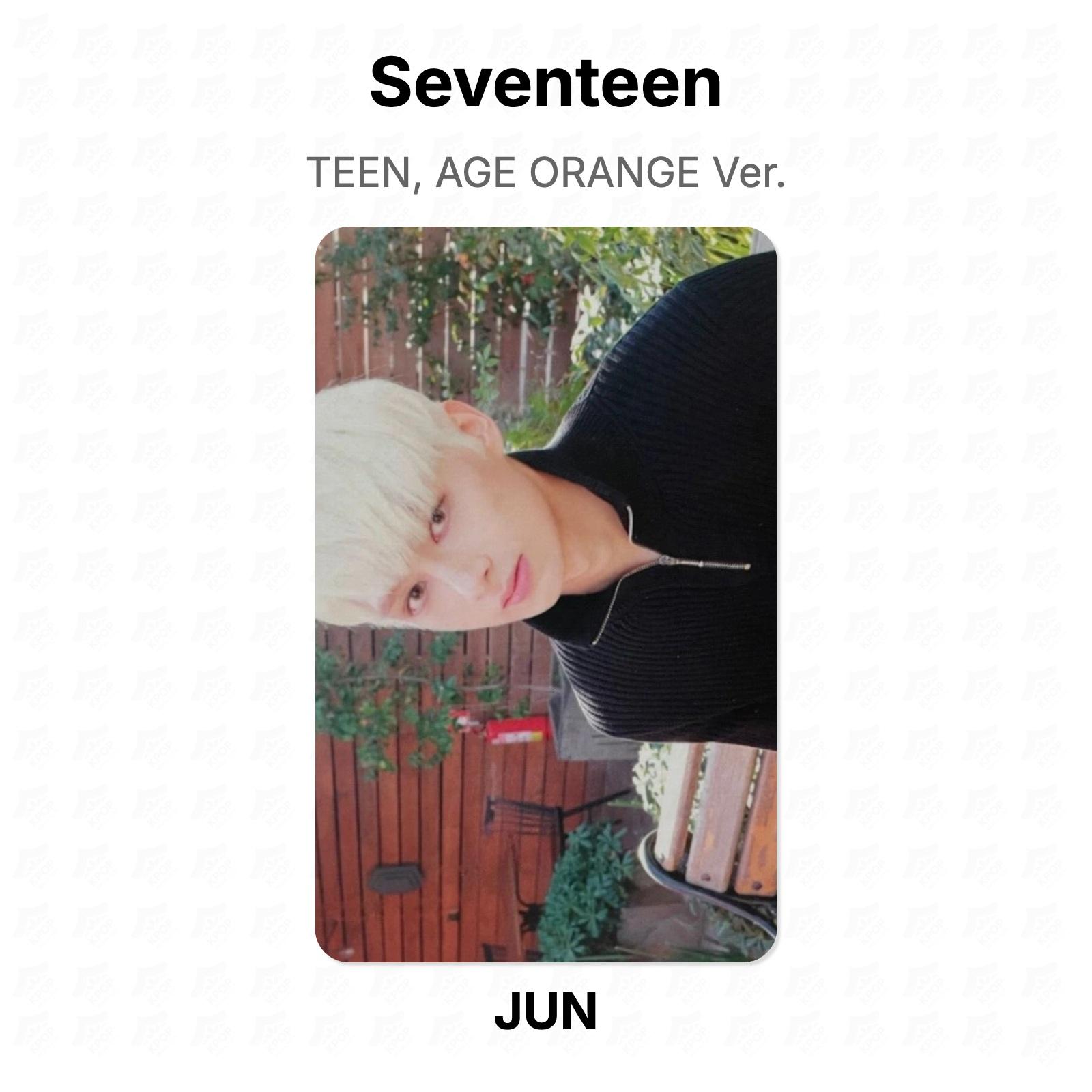 Seventeen TEEN, AGE ORANGE Ver. Official Photocard JUN