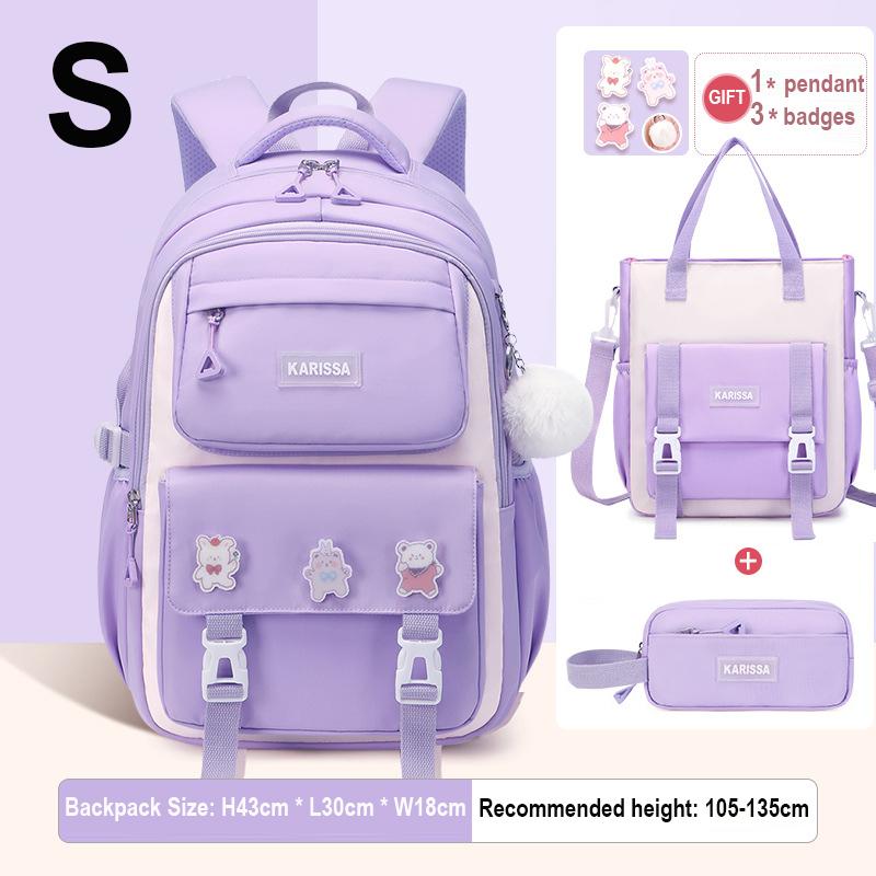Seturi de 3 bucăți rucsac pentru copii pentru fete cadou Genți de școală de capacitate mare Rucsac pentru școala primară geantă