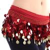 Belly Dance Belt Women Belt Skirt with Gold Color Coin Hip Scarf Fashion Waist Chain  Show Costumes