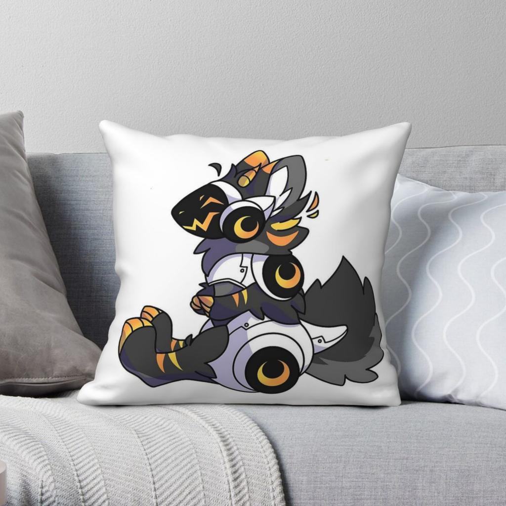 My Furry Protogen Lemondrop Square Pillowcase Polyester Linen Velvet Pattern Zip Decor Home Cushion Cover 18"