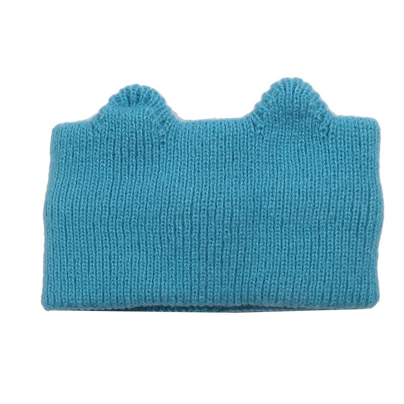 Cute Cat Ears Warm Knitted Headband Female Retro Face Wash Elastic Hair Bands Solid Color Simple Wide-brimmed Head Wrap