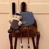 Go Out Bag Female Ancient Cute Denim Girl Backpack Student Commuter Small Backpack Niche Schoolbag