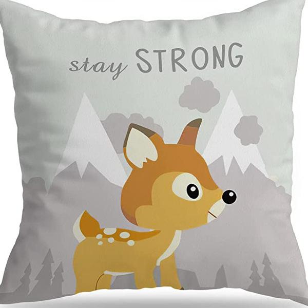 Nordic Cartoon Animal Pillow Cover Cute Printed Linen Pillow Home Ornament Sofa Car Premium Durable Quality Useful