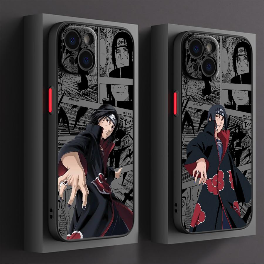 Custodia Cover per Telefono Opaca Cool di Anime Naruto per iPhone 14 16 Pro Max 15 Plus XR 12 11 13 Mini X