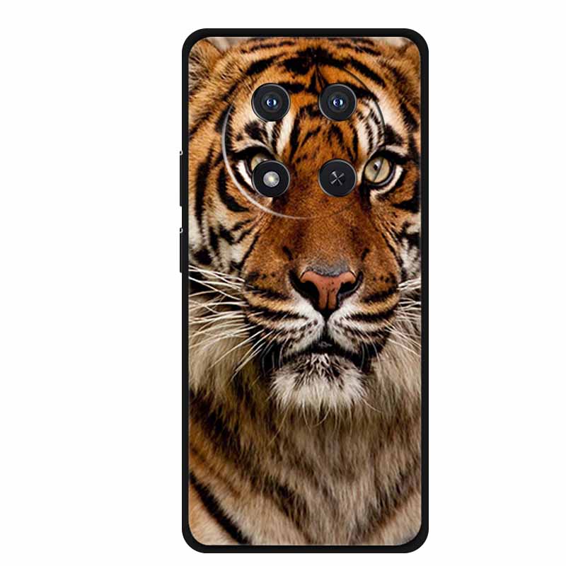For Honor X9c Case X 9 c Coque Flowers Black Silicone TPU Soft Back Cover For Honor Magic 7 Pro Magic7 5G lite Phone Case Funda