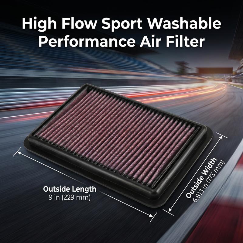 

for Mazda 2 3 CX-3 Axela Demio Toyota Yaris 2013-2025 1.3 1.5 High Flow Sport Washable Performance Air Filter 33-5033 P501133A0