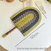 Vietnamese Seaweed Straw Fan: African-Style Wall Decor & Handheld Palm Leaf Fan