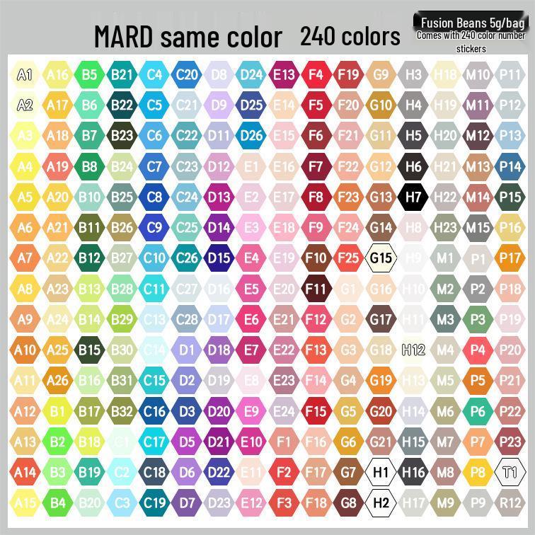 Pinbeads Fusion Beans Refill Pack: All-Color Series, 1000 Beads (2.6mm) for DIY Puzzle Crafting