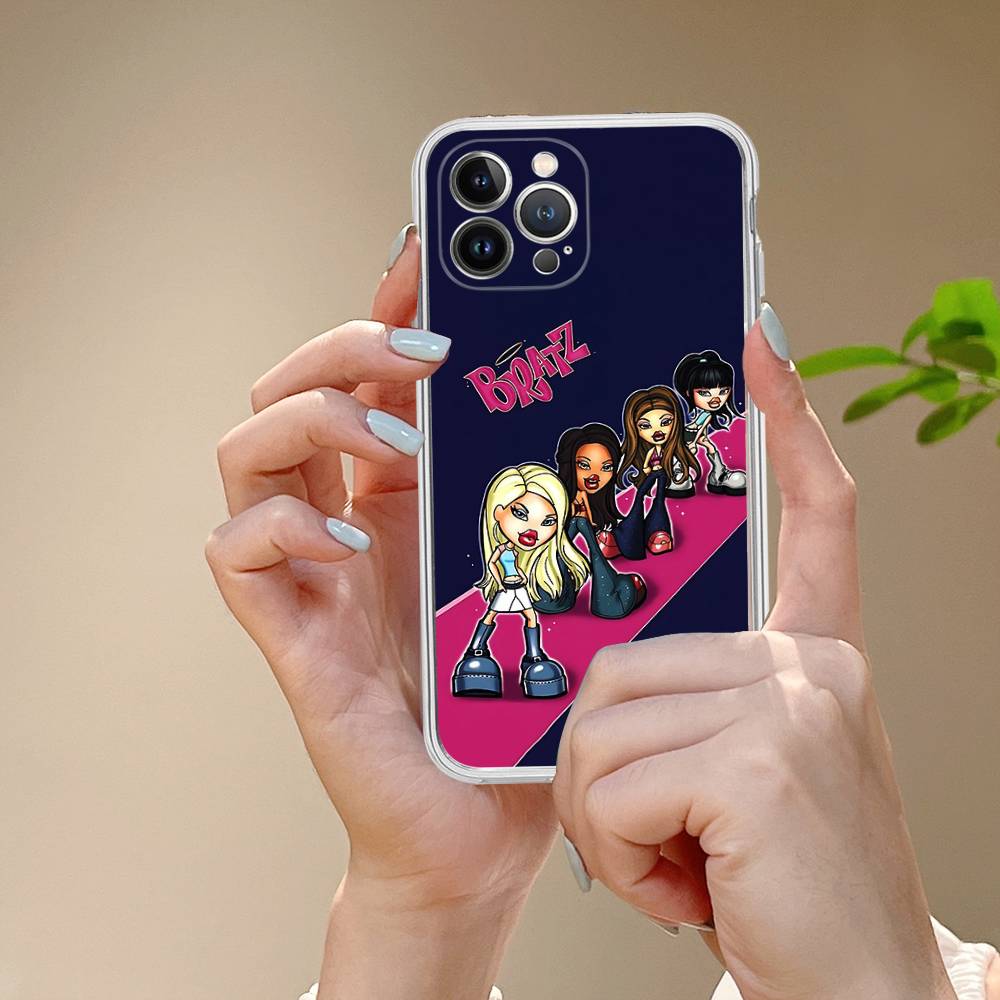 Cute B-Bratz Doll Transparent Soft Phone Case For IPhone 15 12 14 16 17 13 Plus 11 Pro Max 13 Pro