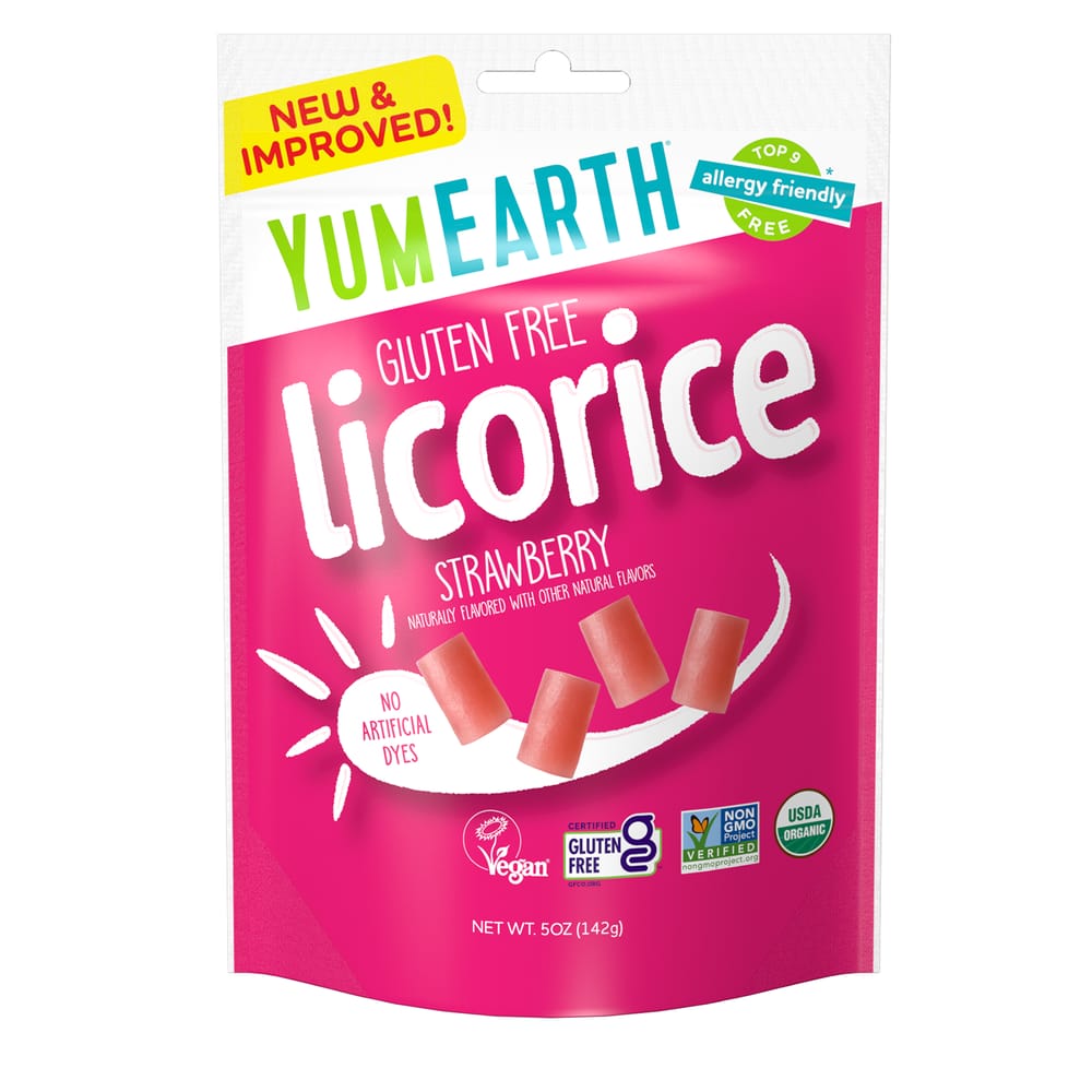 YumEarth Soft Eating Gluten-Free Strawberry Licorice + Yum, 5 oz (142 g)