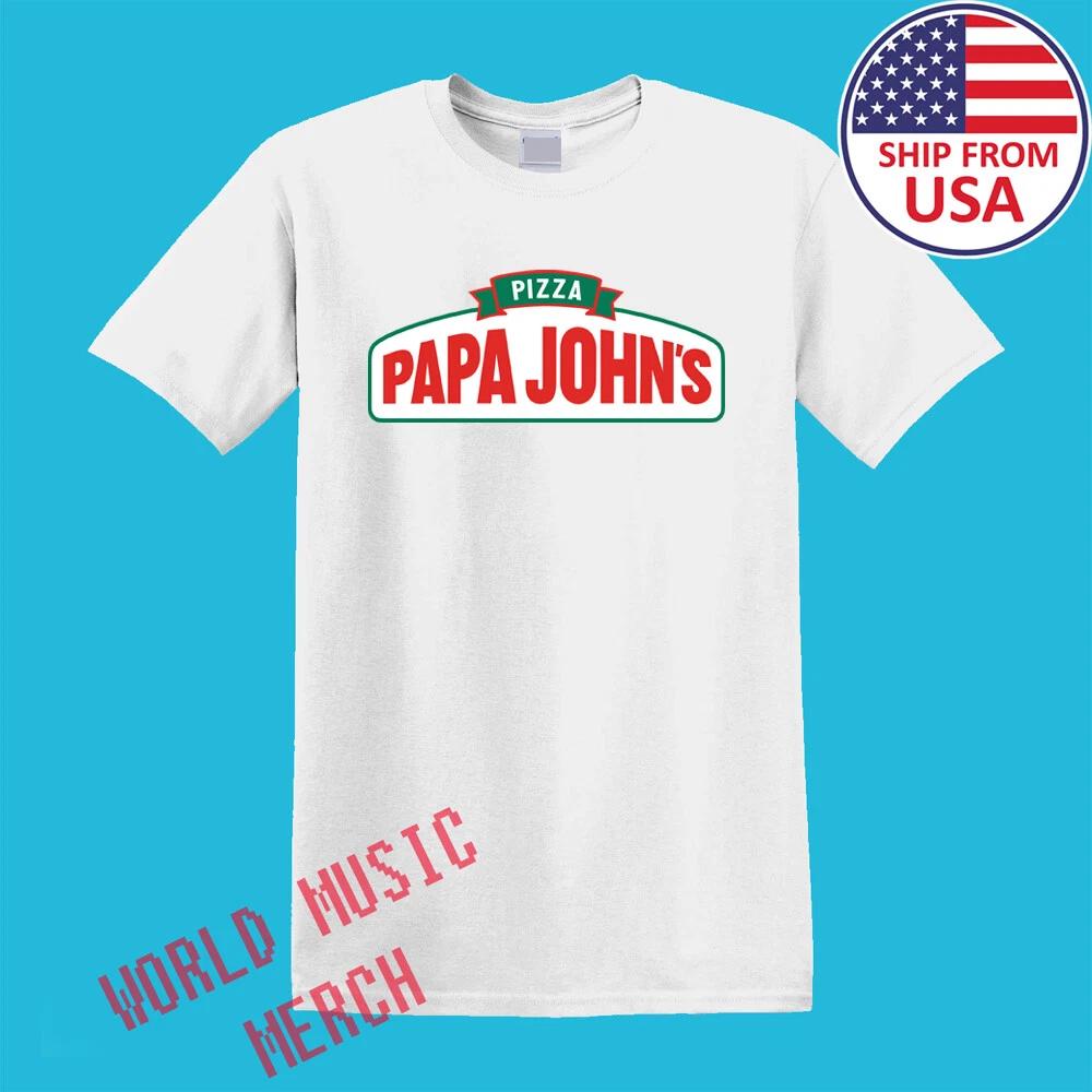Papa John s Pizza Restaurant Men s White Size S-5XL S