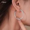 European and American simple multi-layer cross round earrings earrings fashion temperament earrings women