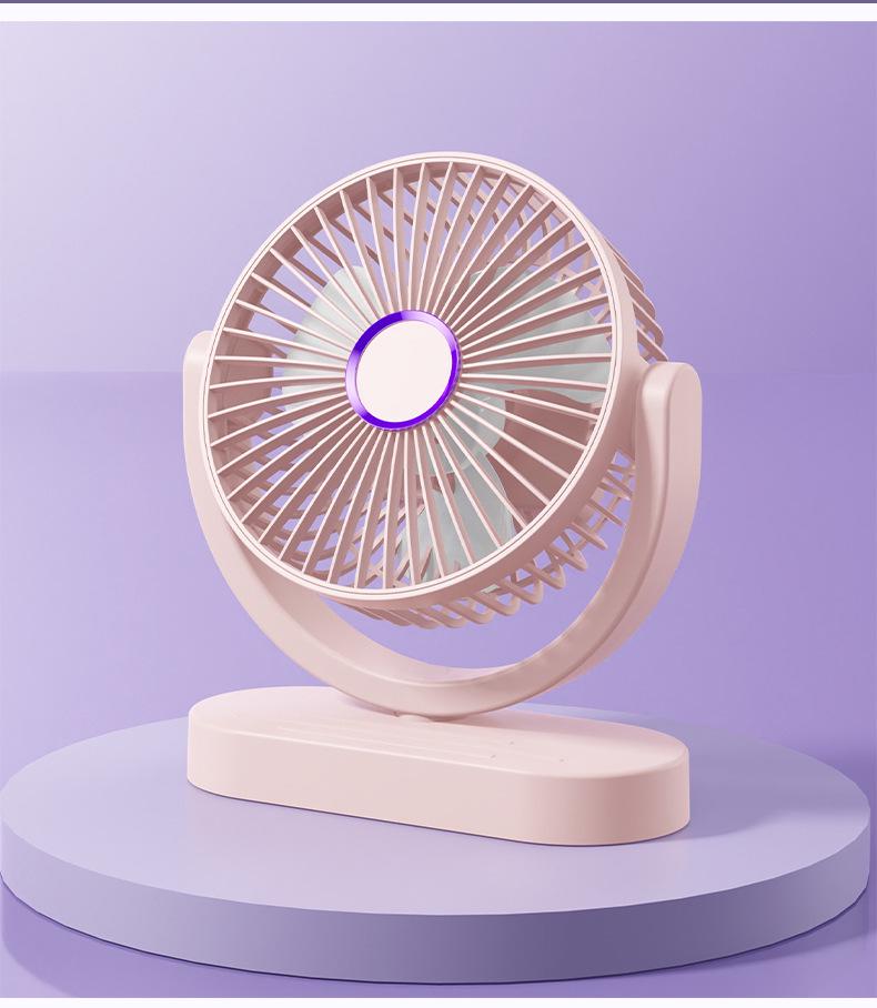 USB Rechargeable Silent Mini Desktop Fan for Dorm, Office, and Study