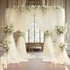 3meters Tulle Backdrop Curtains White Mesh Gauze Backdrop String Light Backdrop  Wedding Decoration