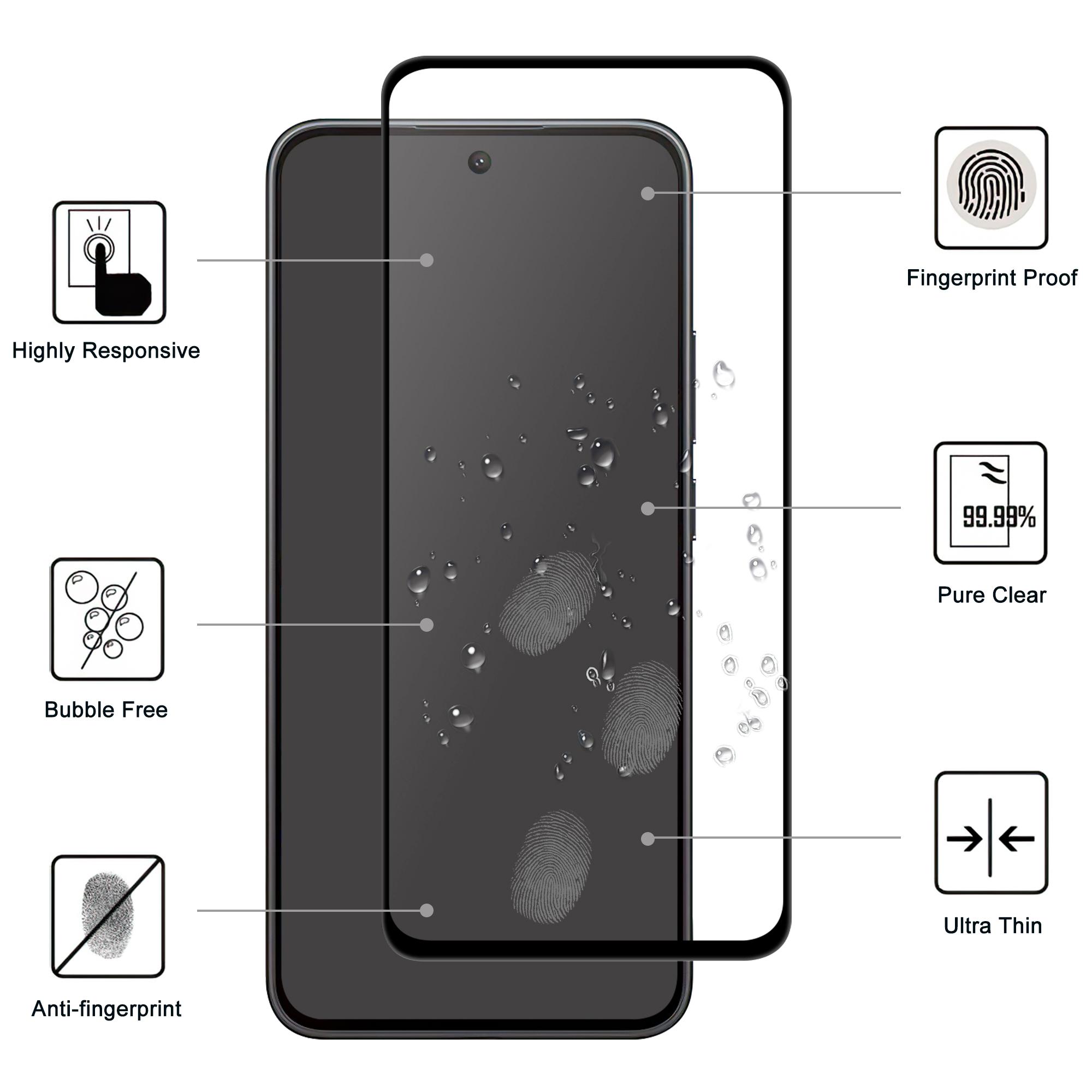 

For Oppo A3 5G AGC Glass Screen Protector Full Glue Black Edge Screen Film Type A