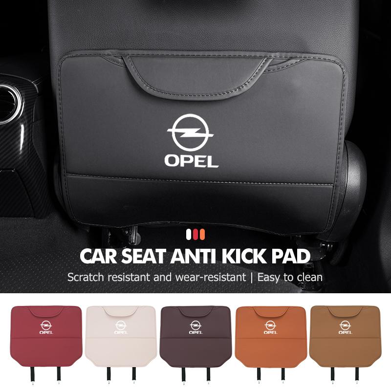 For Opel Car Seat Back Protection Anti-Kick Pad Rear Seat Storage Bag Insignia Corsa Zafira Mokka Grandland Antara Ampera