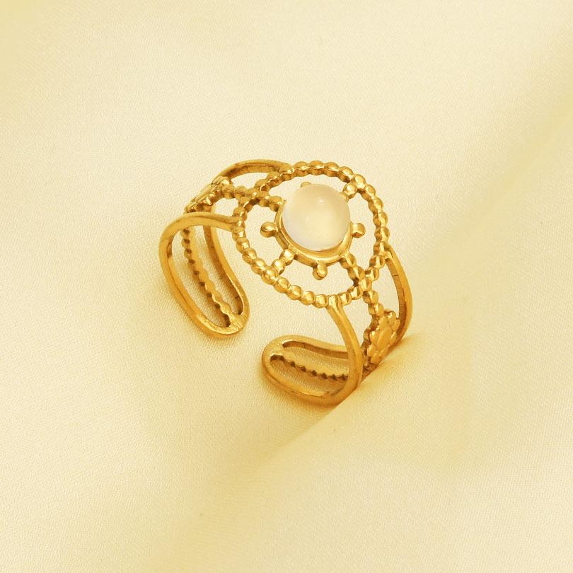 

Tiger Eye Ring Rudder Star Gold Color Ring Open Adjustable Stainless Steel Rings For Women Men Accessories Vintage Jewelry Gift 8(adjustable)