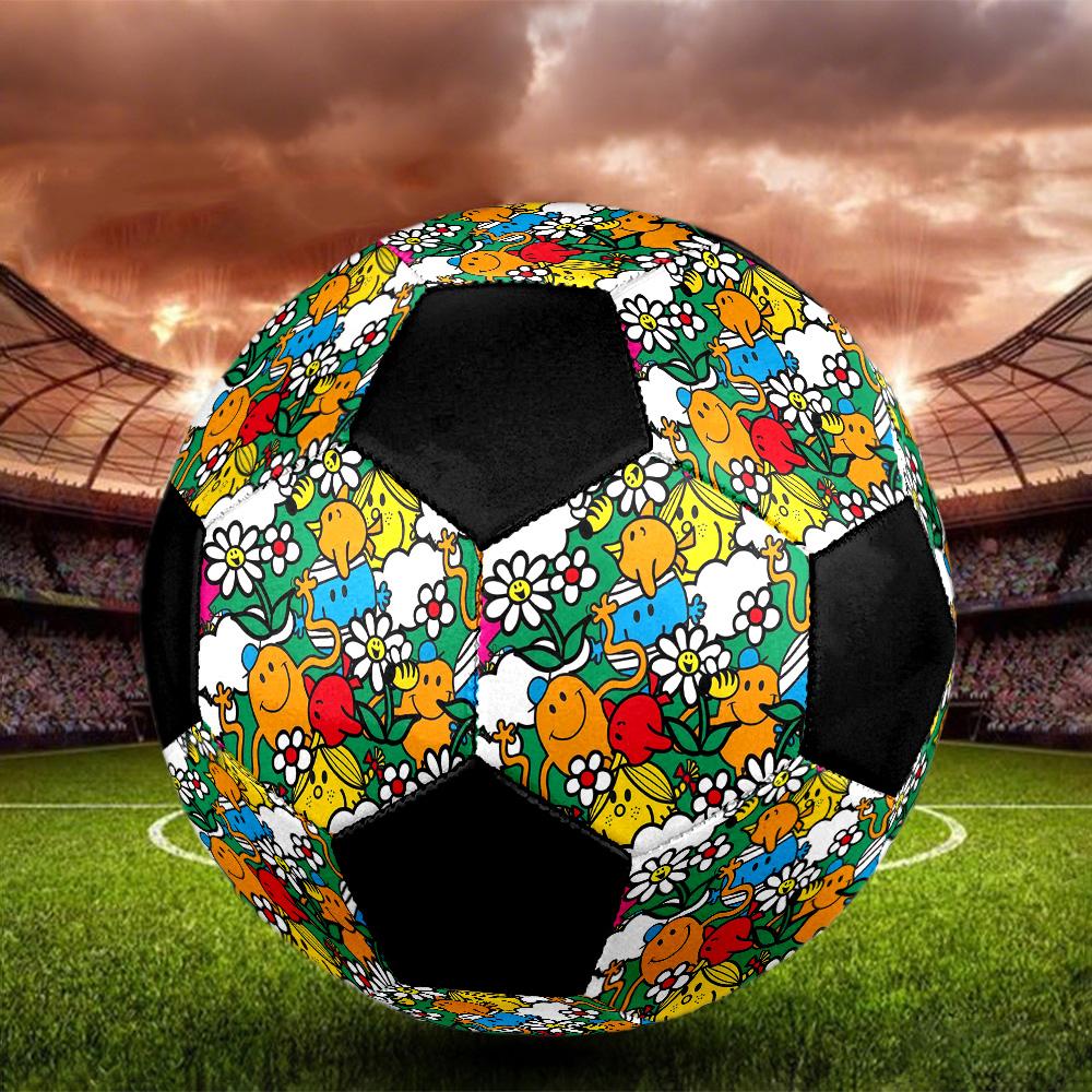 Mr. Men and Little Miss Soccer Ball Colorful All Ages Machine Stitched PVC Competition Ready Durable High-Bounce.SIZE5