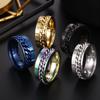 European and American Roman Numeral Ring, Rotatable Chain Ring, Stress-reducing Men's Hand Jewelry