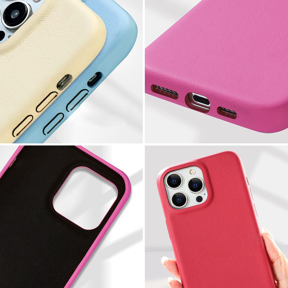 For iPhone 14 Pro Case Skin-Touch Lambskin Texture PU Leather+PET Phone Cover