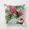 Fashion Tropical Plant Polyester Pillow Case Office Fabric Sofa Cushion Cover Home Polyester Pillow Case