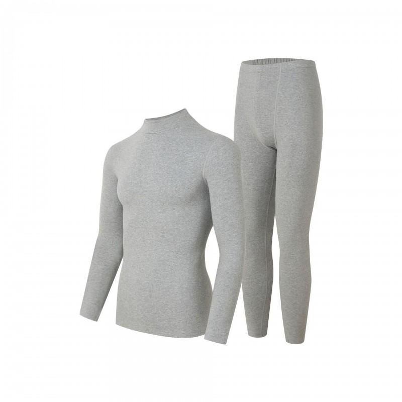 Mens Womens Cotton Thermal Underwear Set Fleece Lined Warm Base Layer Top Bottom Winter