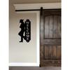 Metal Gentleman Wall Art Silhouette, Outdoor Indoor Home Decor Welcome Sign