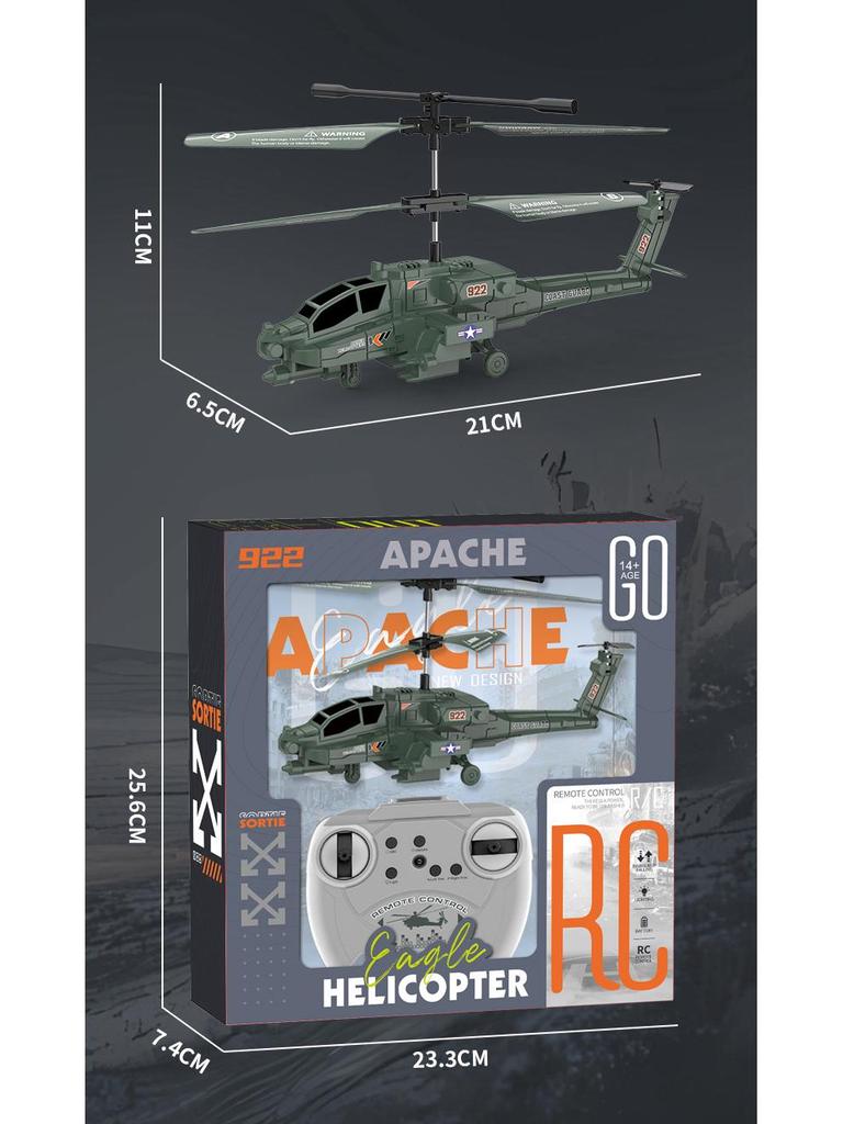 3.5-Channel Alloy Remote Control Helicopter with Cool Lights - Drop-Resistant Toy Aircraft