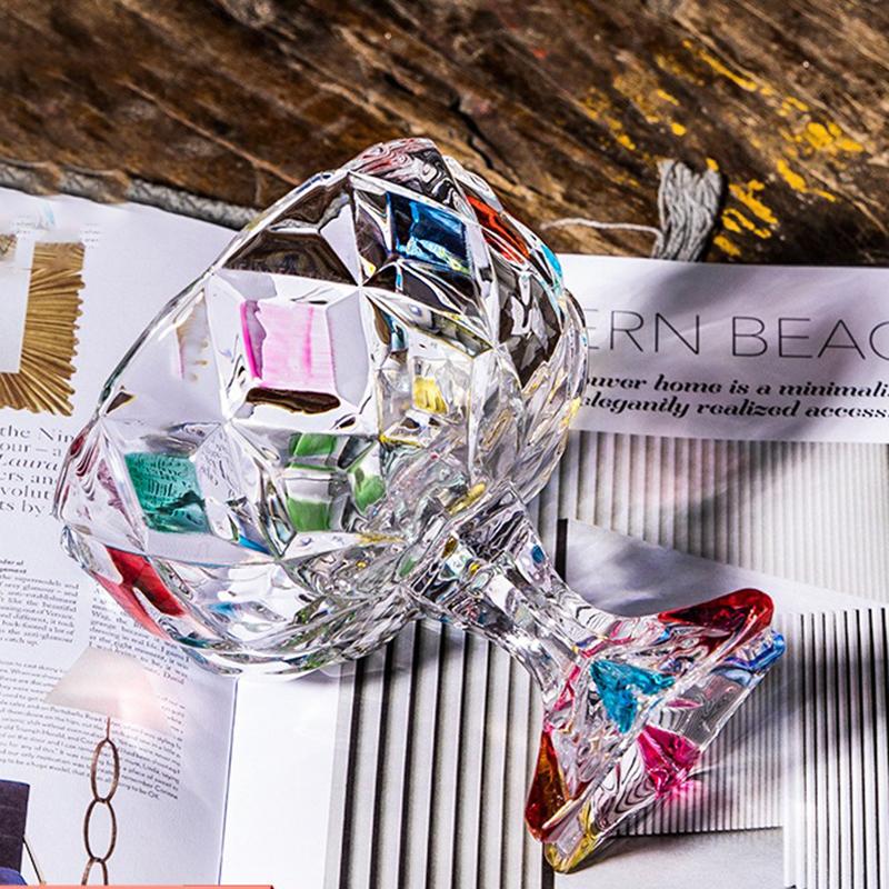 300ml Glass Ice Cream Cup Ins Style Dessert Yogurt Cups Hand Painted Goblet Fruit Pudding Salad Bowl Juice Milk Shake Cup